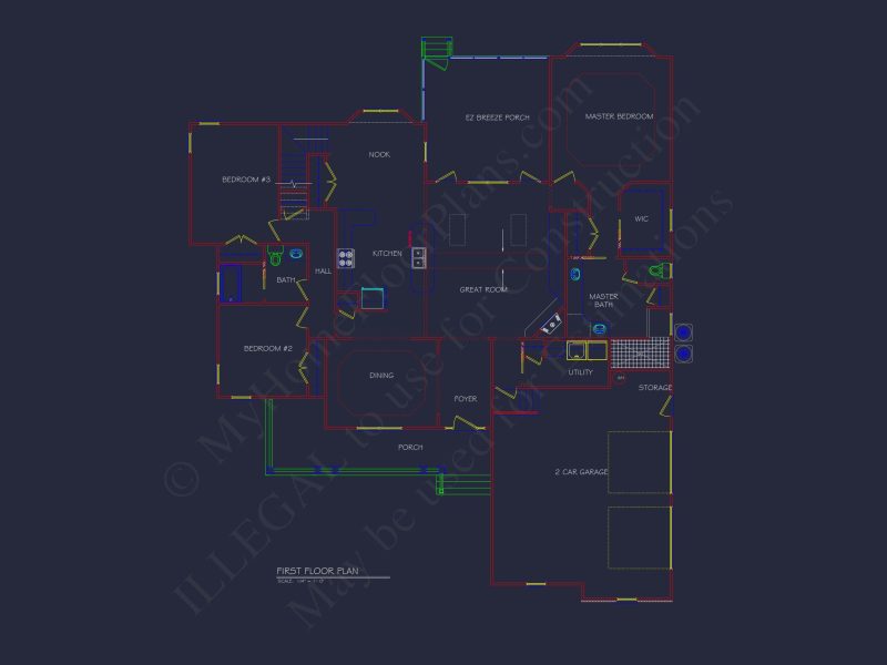 Beautiful house Plan with Detailed CAD Designs and Blueprint