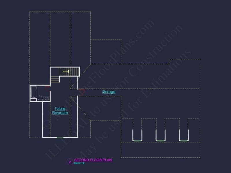 Beautiful house Plan with Spacious Floor Design and CAD Blueprint