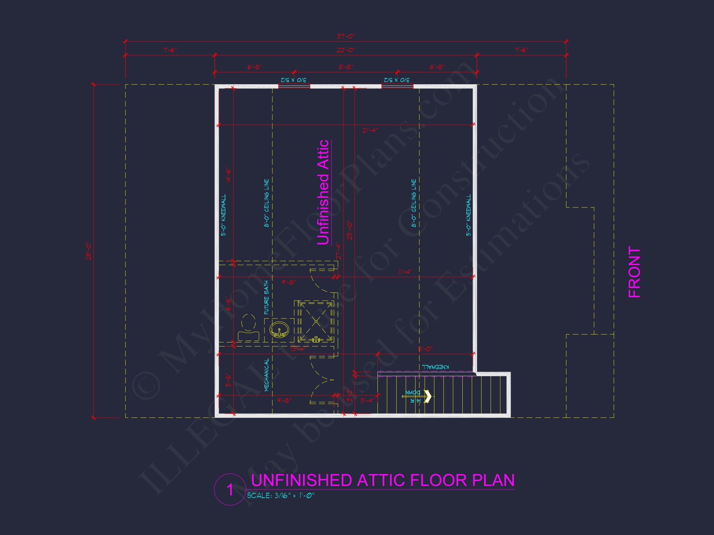 Beautiful Traditional house Floor Plan with CAD Blueprints
