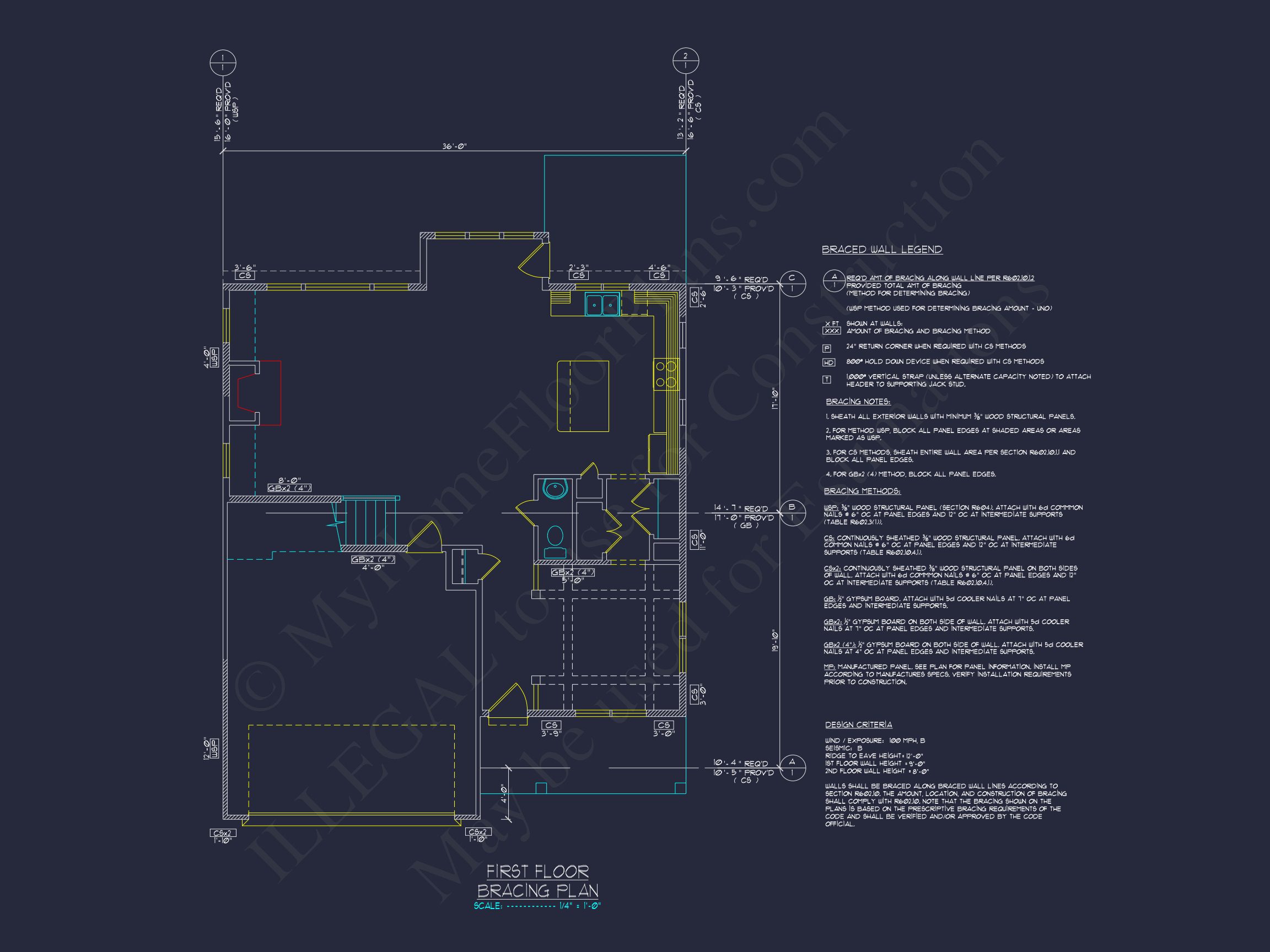 Blueprint for a 2,238 Sq. Ft. Craftsman house Design
