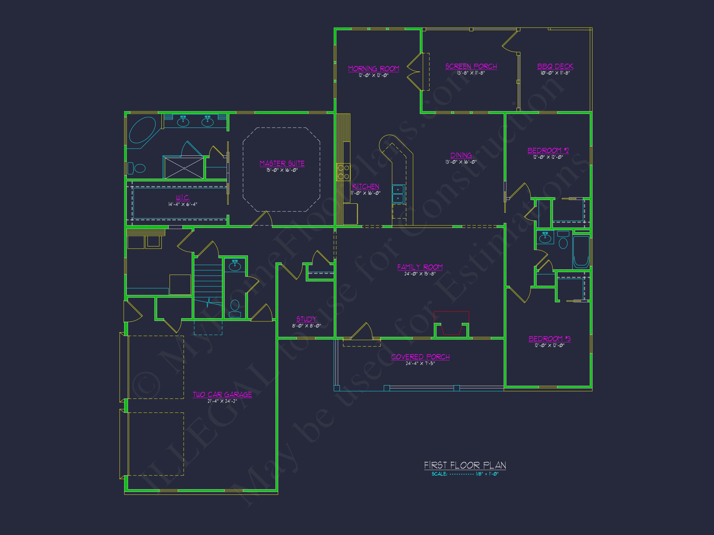 Cape Cod house Plan with 3 Beds,CAD Designs,and Blueprints
