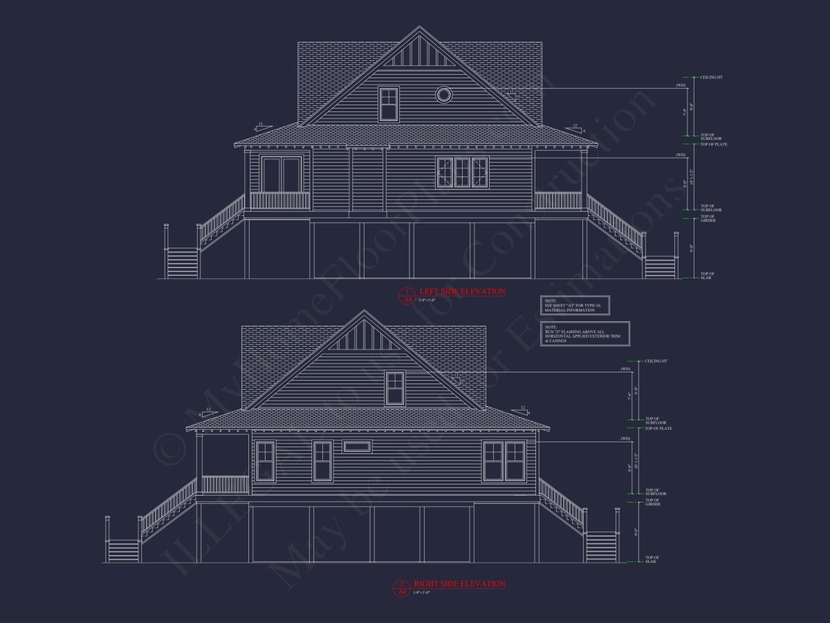Charming 2-Story Cottage house Plan with 3 Bedrooms & CAD Designs