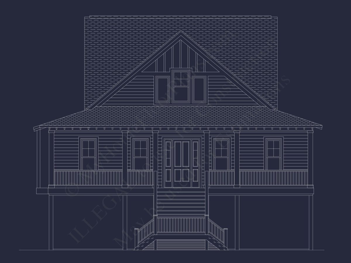 Charming 2-Story Cottage house Plan with 3 Bedrooms & CAD Designs