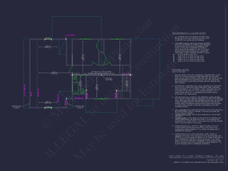 Charming 2-Story house Design with Modern CAD Floor Plan