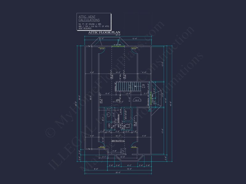 Charming 2-Story house Plan - CAD Blueprint with 3 Bedrooms