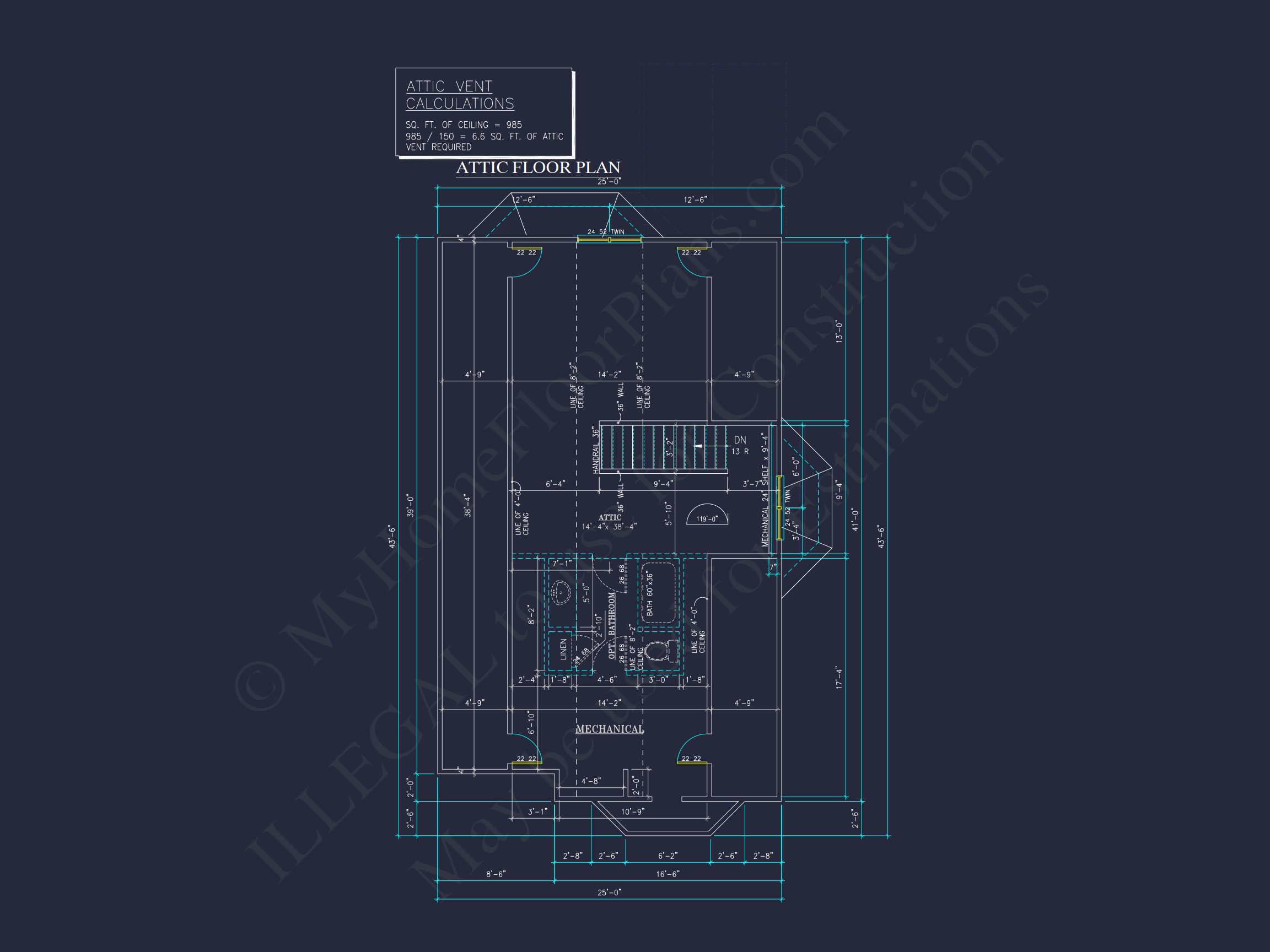 Charming 2-Story house Plan - CAD Blueprint with 3 Bedrooms
