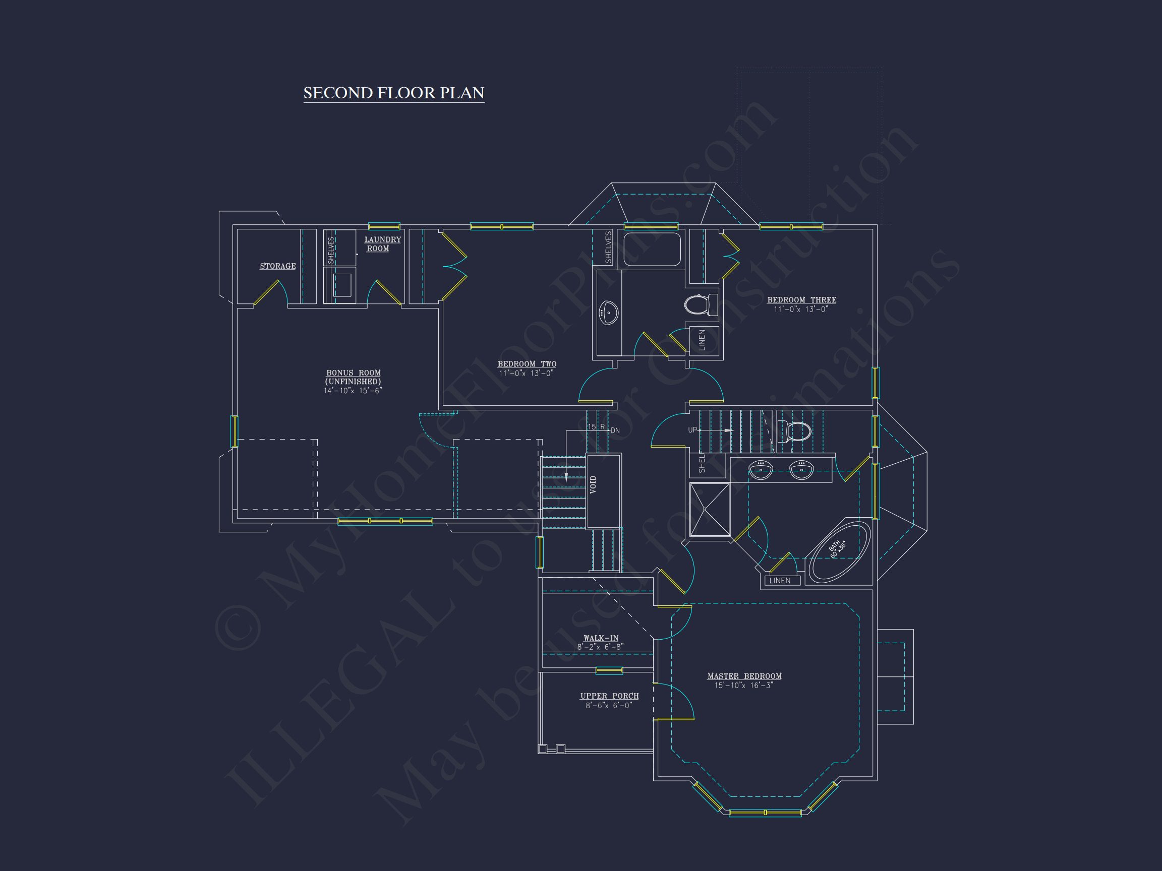 Charming 2-Story house Plan - CAD Blueprint with 3 Bedrooms