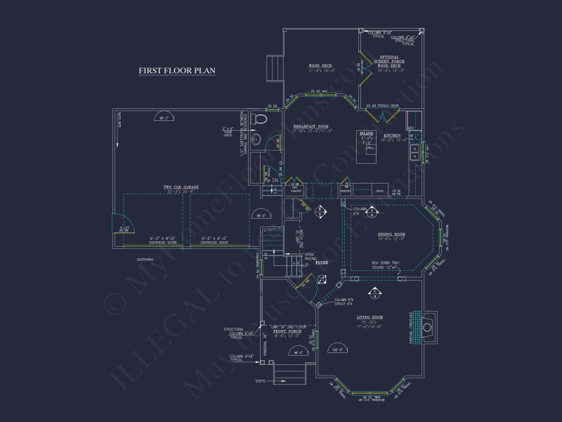 Charming 2-Story house Plan - CAD Blueprint with 3 Bedrooms