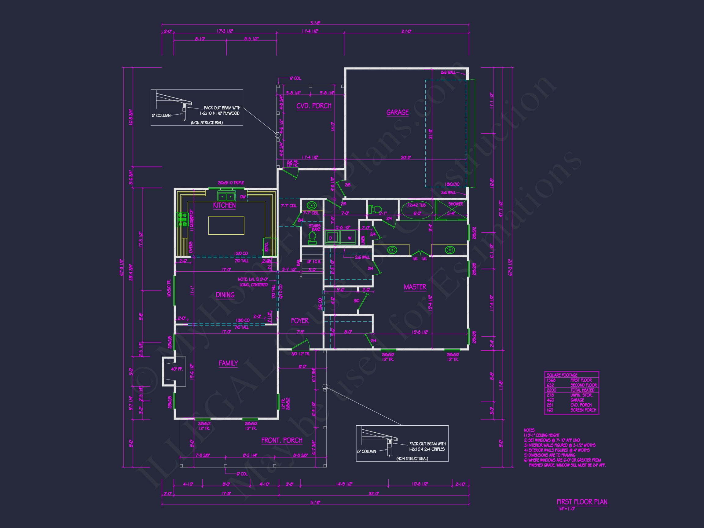 Charming 2-Story house Plan with 3 Bedrooms and CAD Blueprints