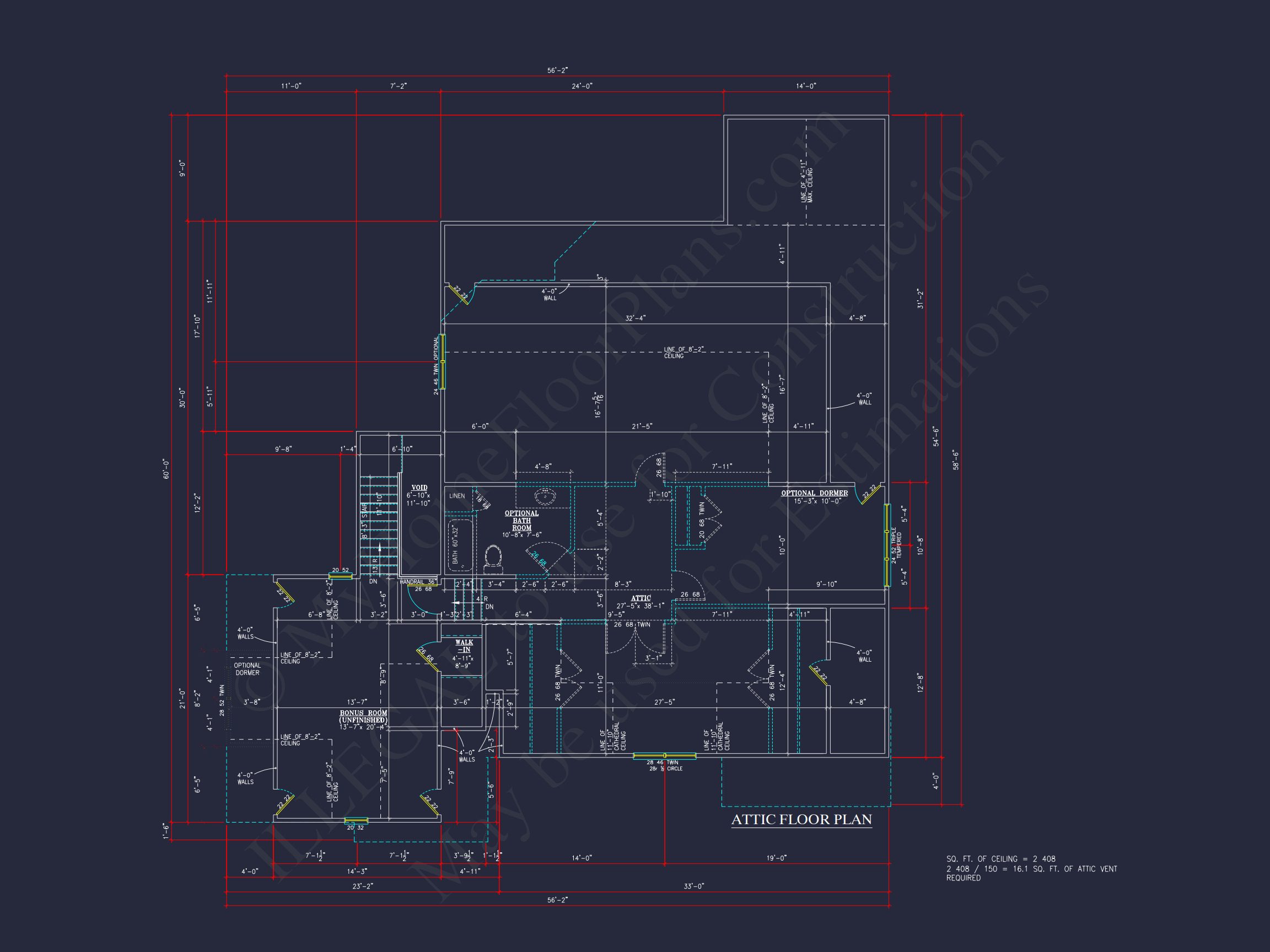 Charming 2-Story house Plan with Bonus Room and CAD Designs