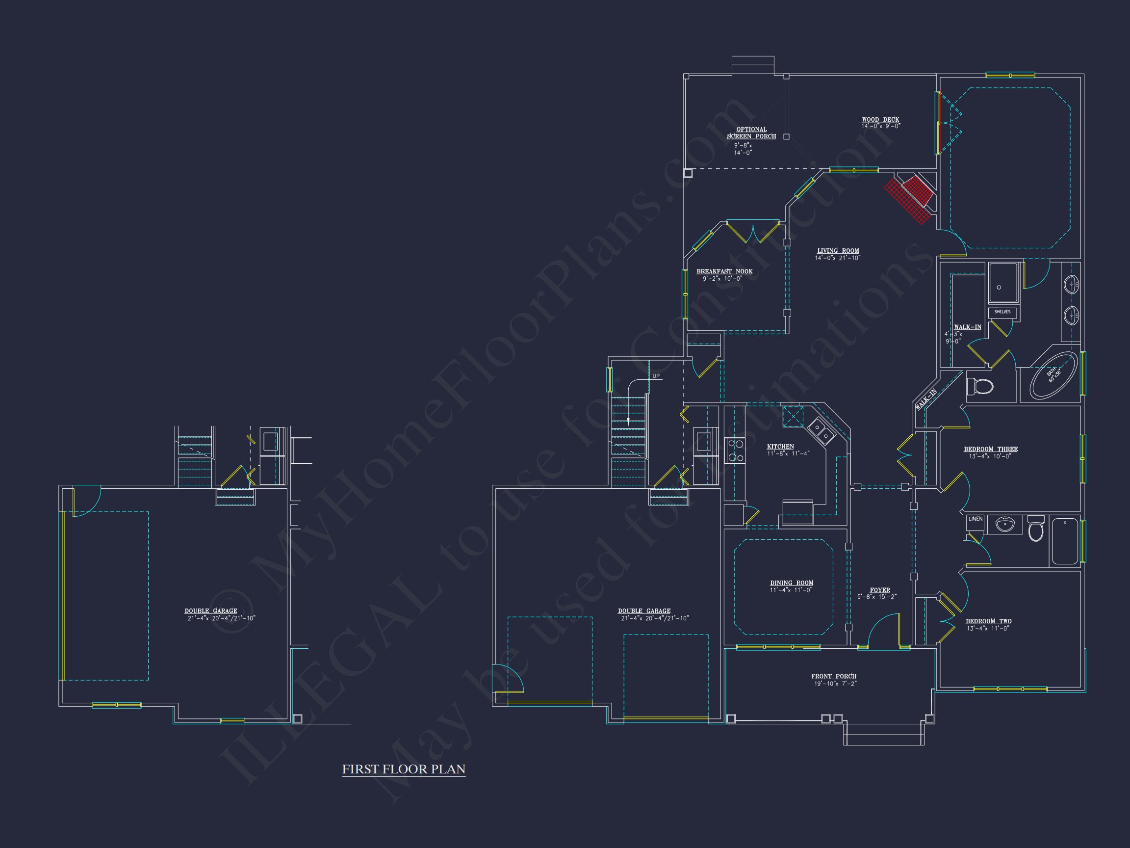 Charming 2-Story house Plan with Bonus Room and CAD Designs