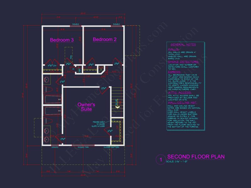 Charming 2-Story house Plan with CAD Blueprint and Unique Features