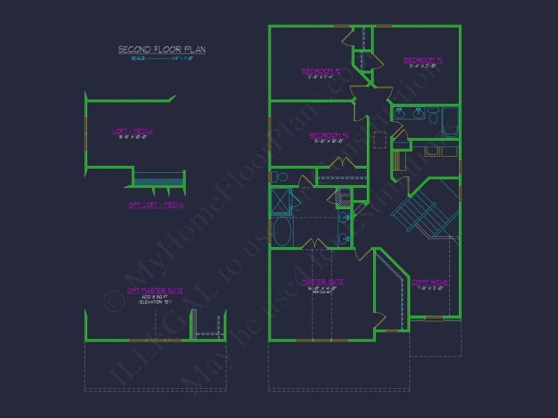 Charming 2-Story house Plan with CAD-Ready Floor Designs