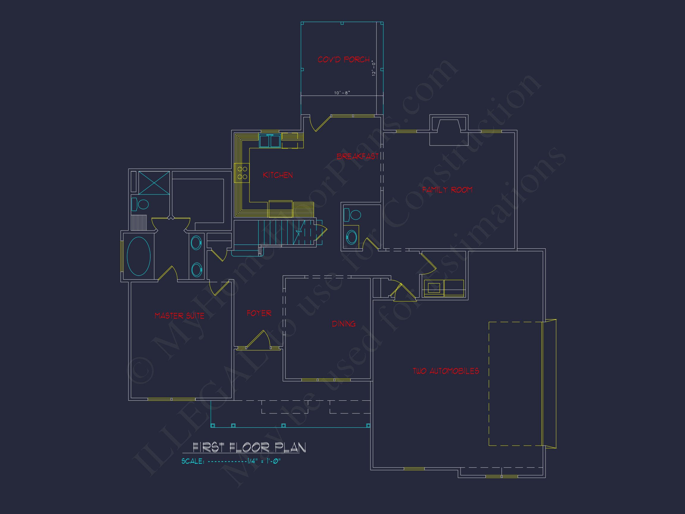 Charming 2-Story house Plan with Detailed Floor Blueprint and Designs
