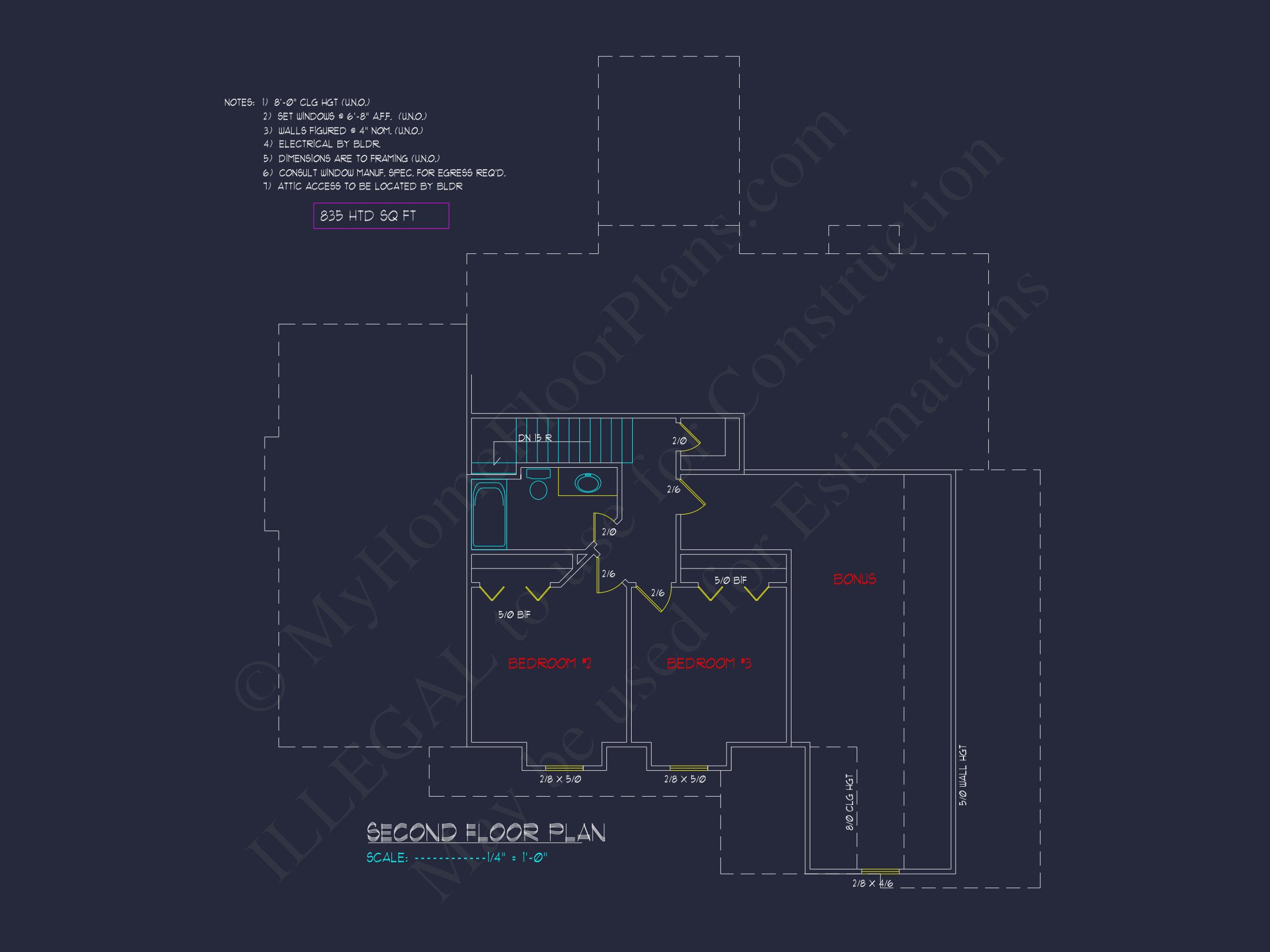 Charming 2-Story house Plan with Detailed Floor Blueprint and Designs