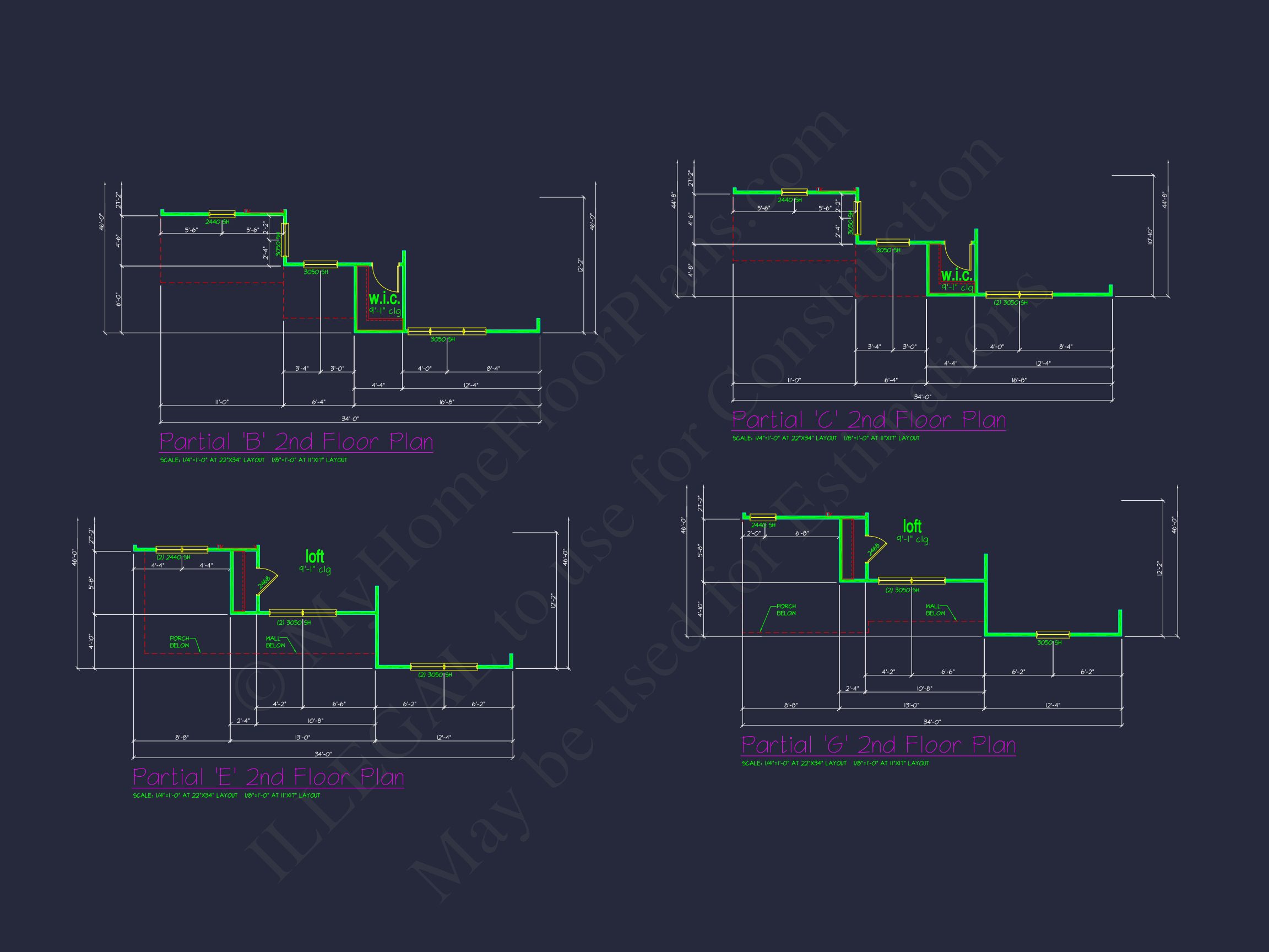 Charming 4-Bed house Plan with Detailed CAD Floor Designs