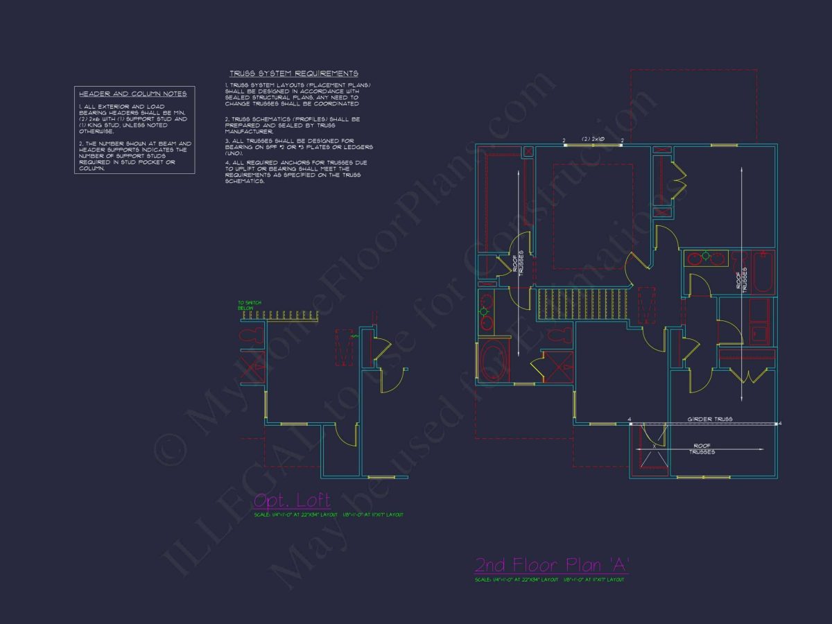 Charming 4-Bed house Plan with Detailed CAD Floor Designs