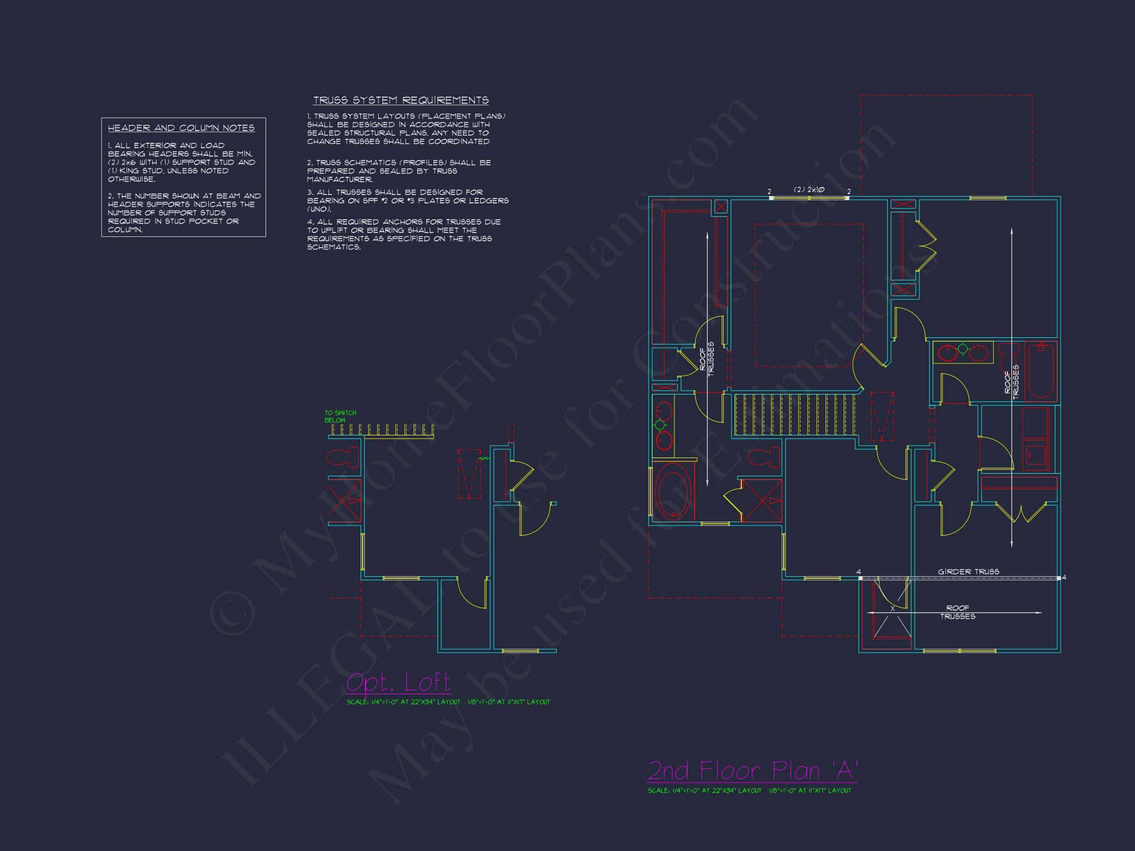 Charming 4-Bed house Plan with Detailed CAD Floor Designs