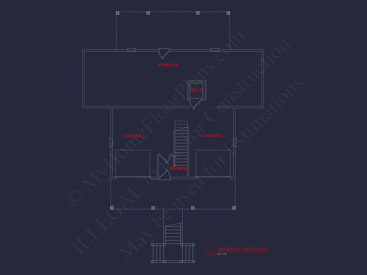 Charming Coastal house Plan with CAD-Ready Blueprints