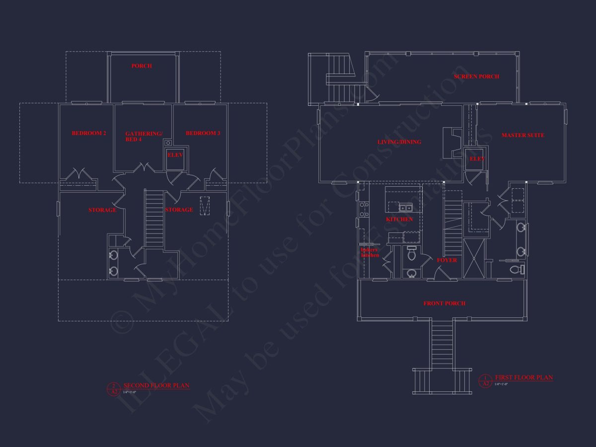 Charming Coastal house Plan with CAD-Ready Blueprints
