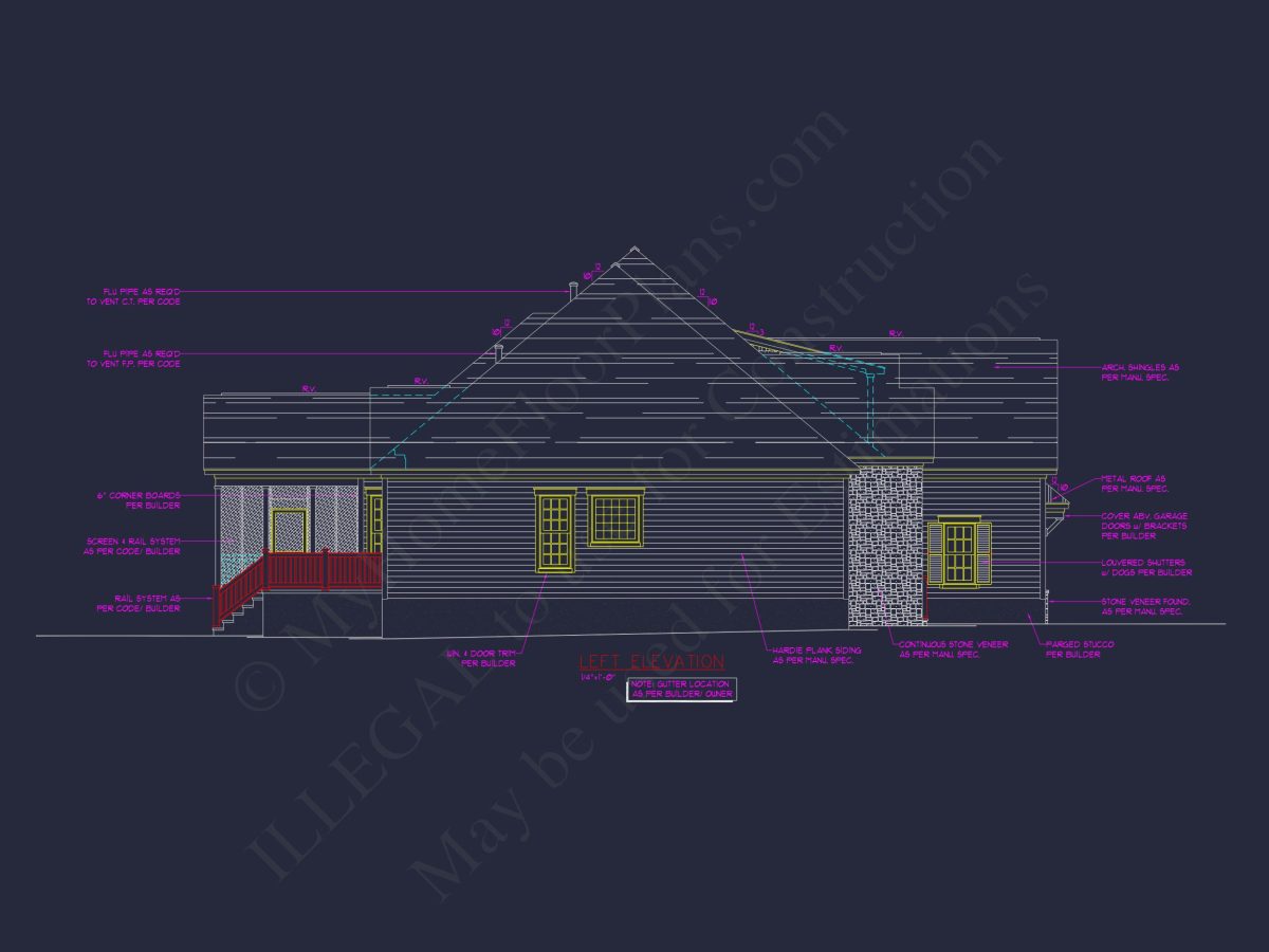 Charming Craftsman house Plan with 1.5 Floors and CAD Blueprints