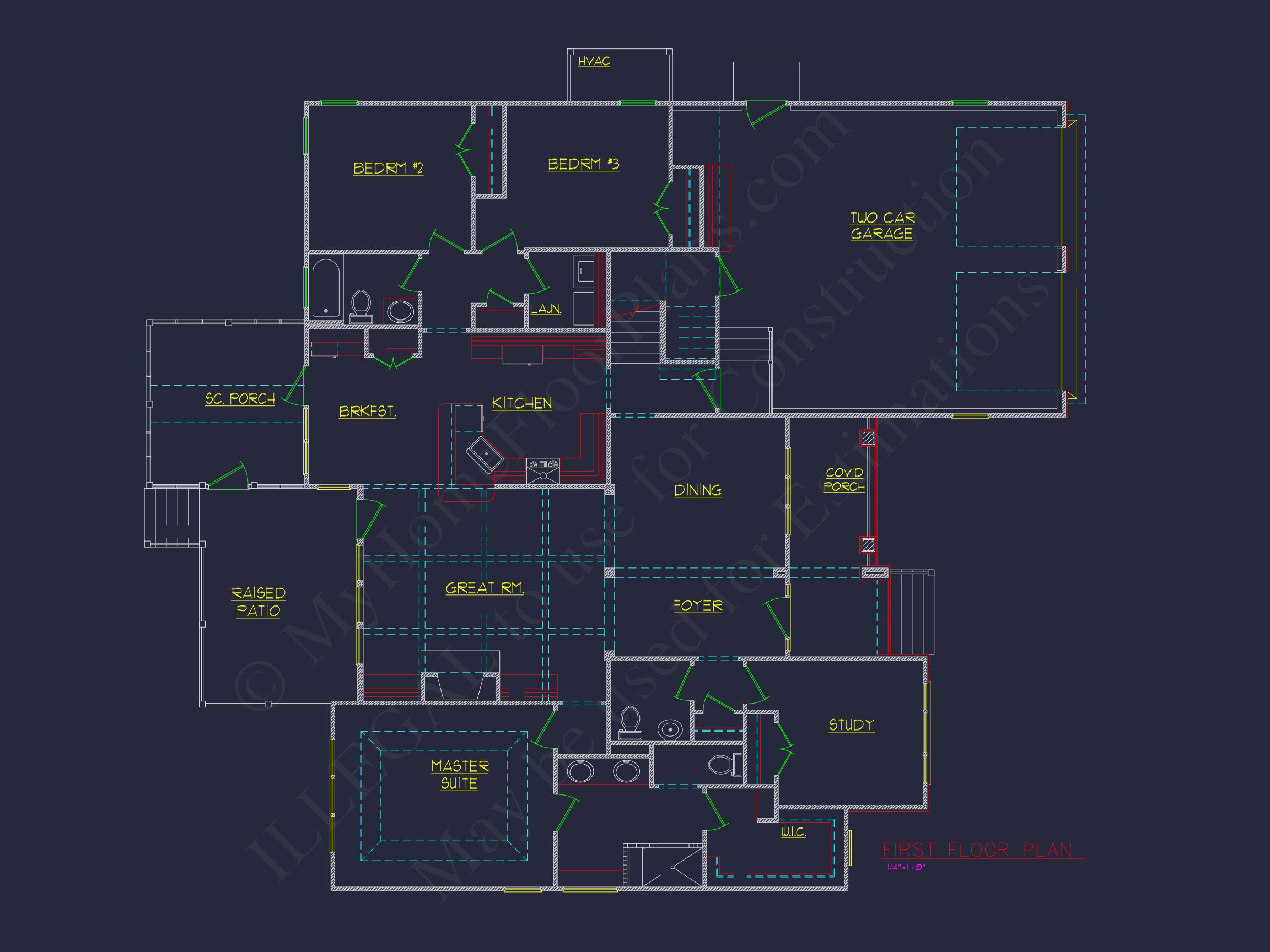 Charming Craftsman house Plan with 1.5 Floors and CAD Blueprints