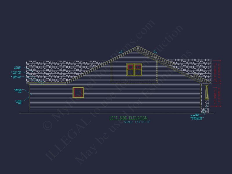 Charming Craftsman house Plan with 1.5 Floors and CAD Designs