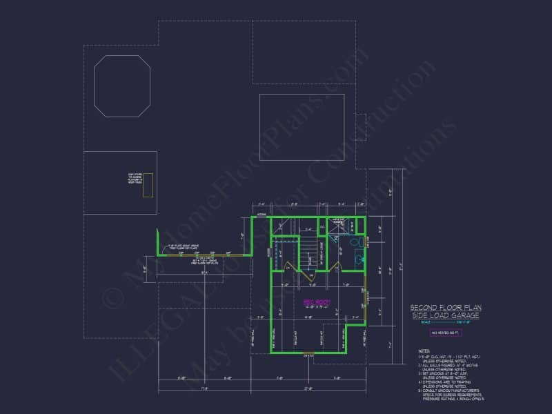 Charming Craftsman house Plan with 1.5 Floors and Side Garage