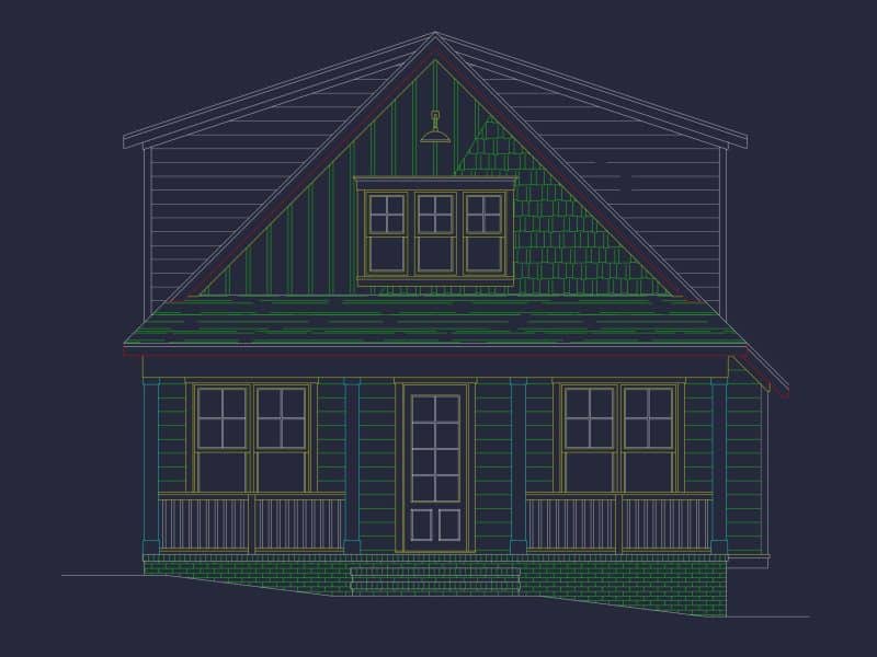 Charming house Floor Plan with Blueprint Designs & CAD Architecture
