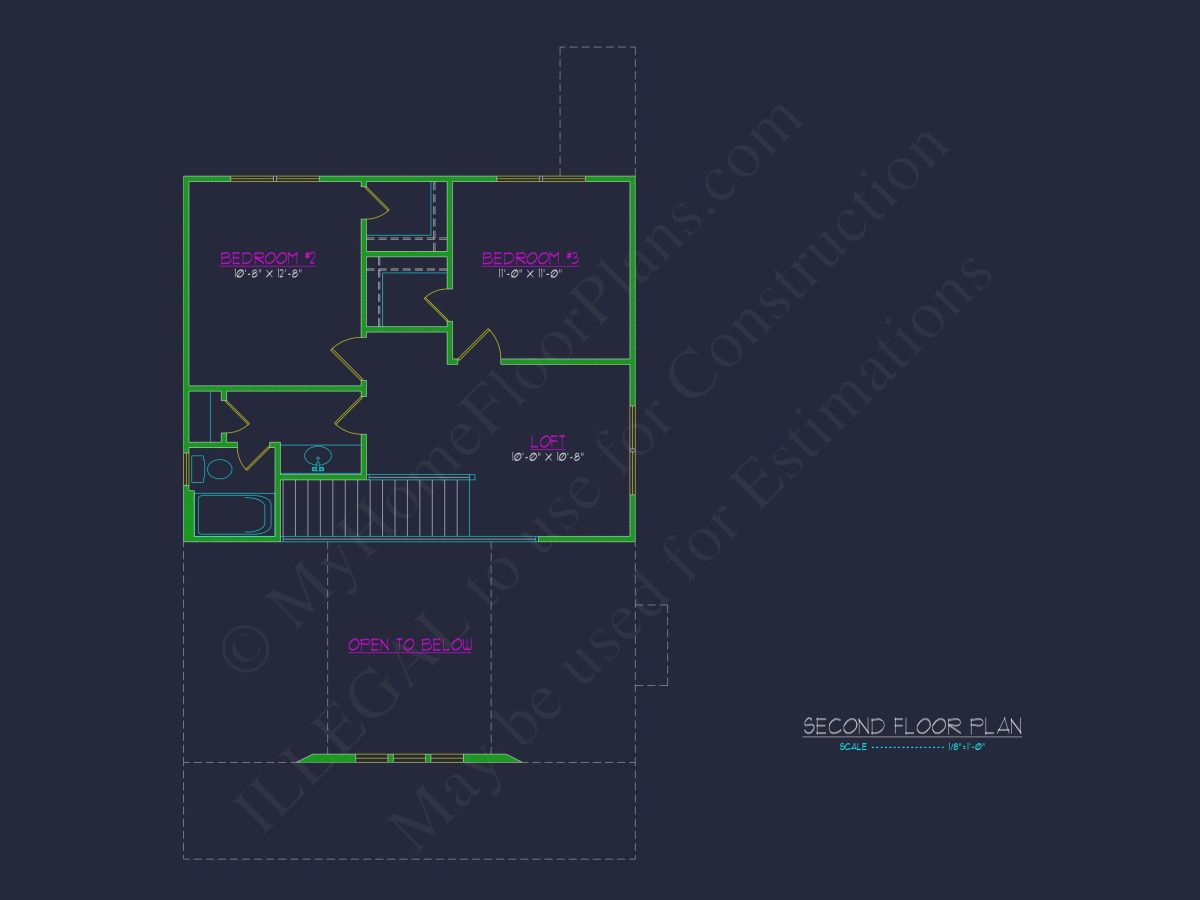 Charming house Floor Plan with Blueprint Designs & CAD Architecture