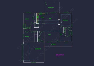 Charming house Plan with Open Floor Design and Craftsman Touches