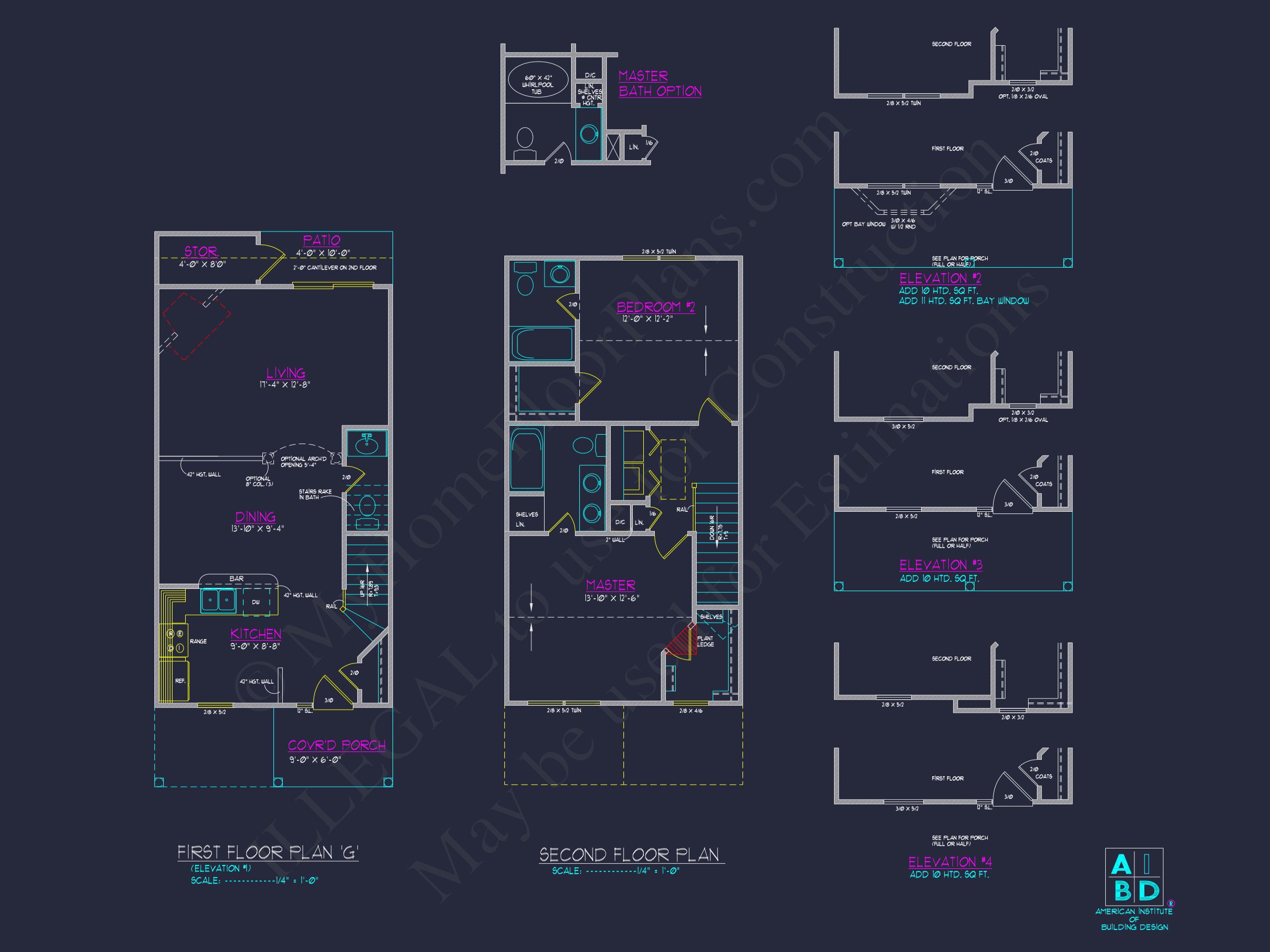 Classic 2-Bedroom house Plan with Detailed Floor Blueprint Designs