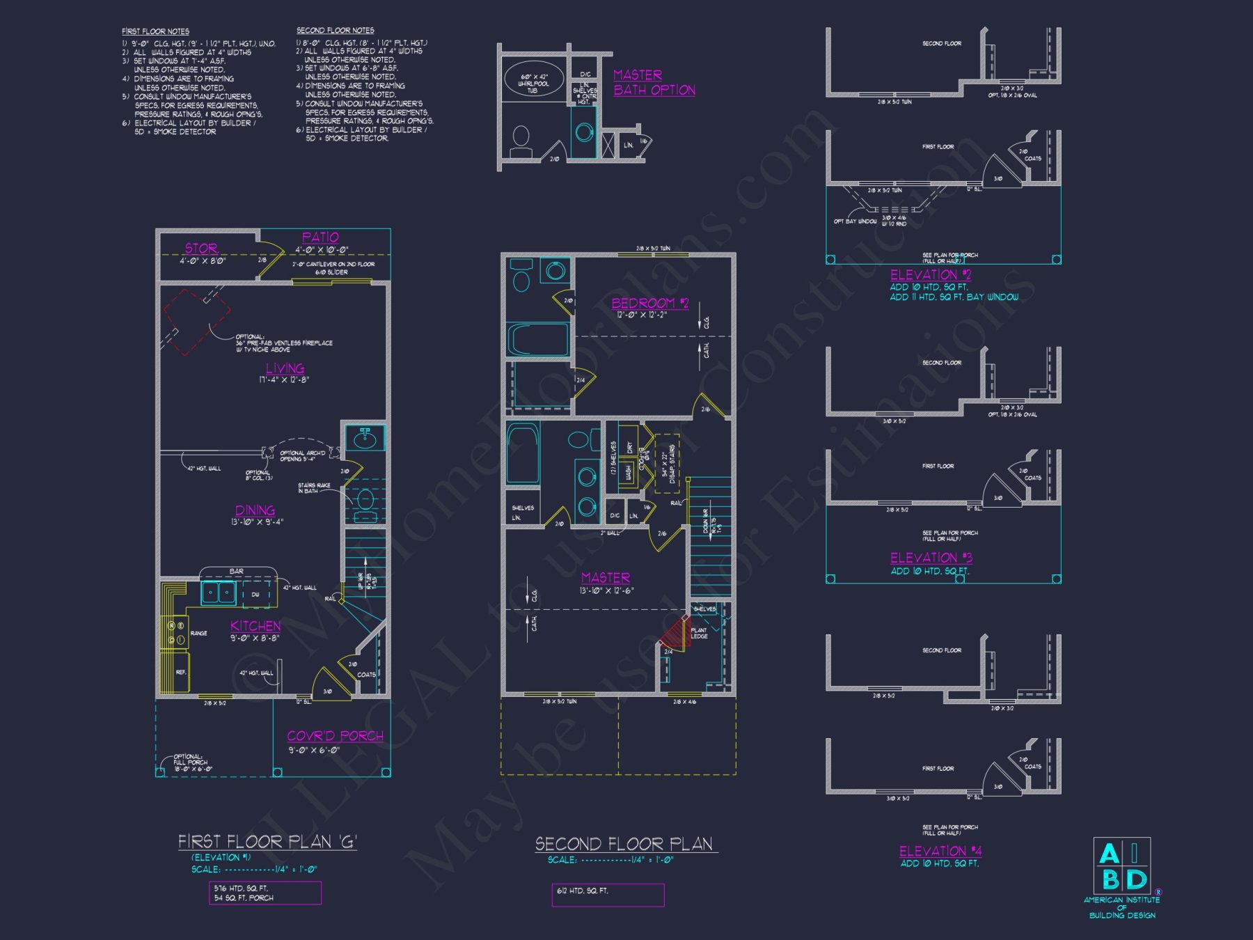 Classic 2-Bedroom house Plan with Detailed Floor Blueprint Designs