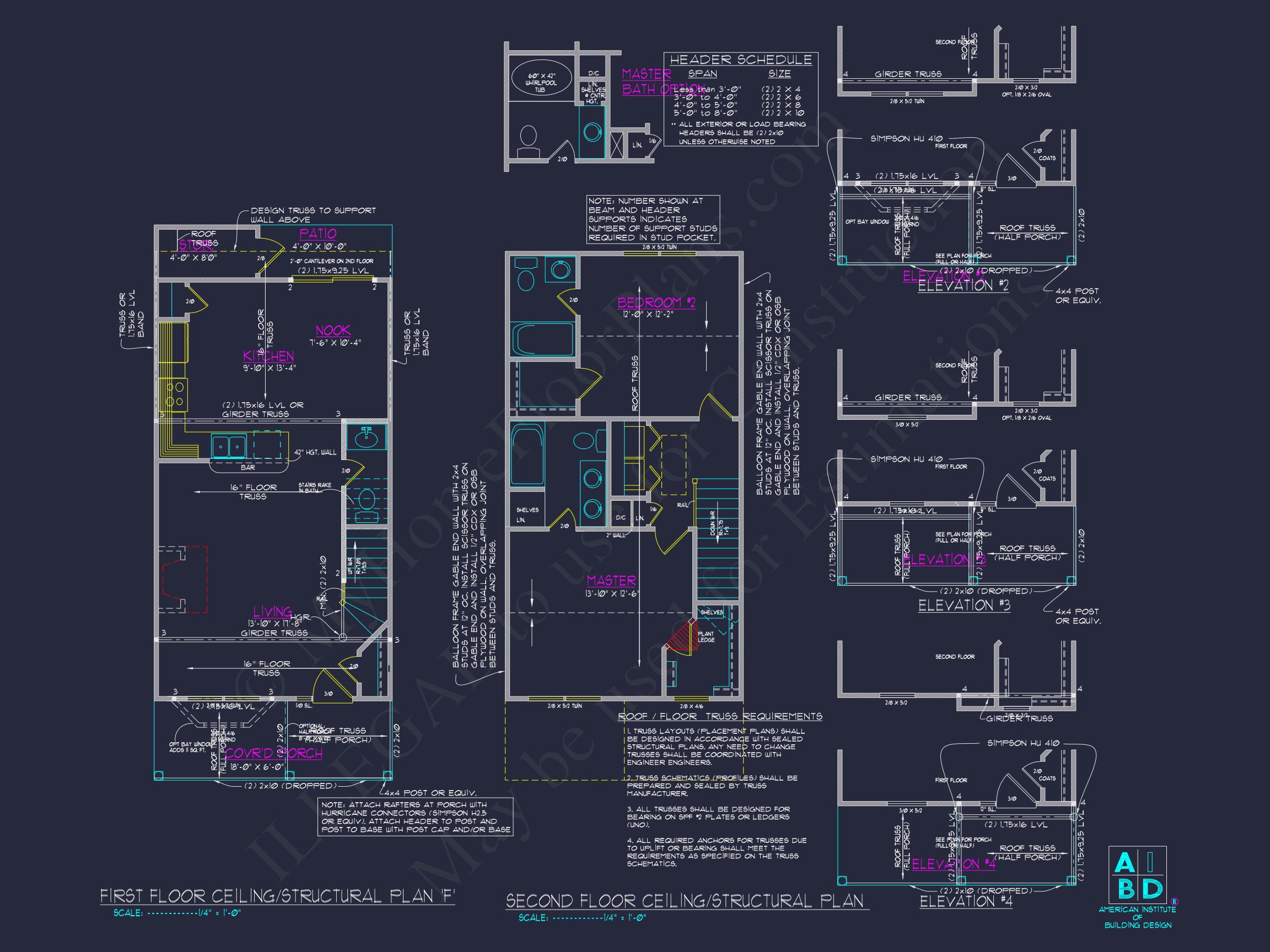 Classic 2-Bedroom house Plan with Detailed Floor Blueprint Designs