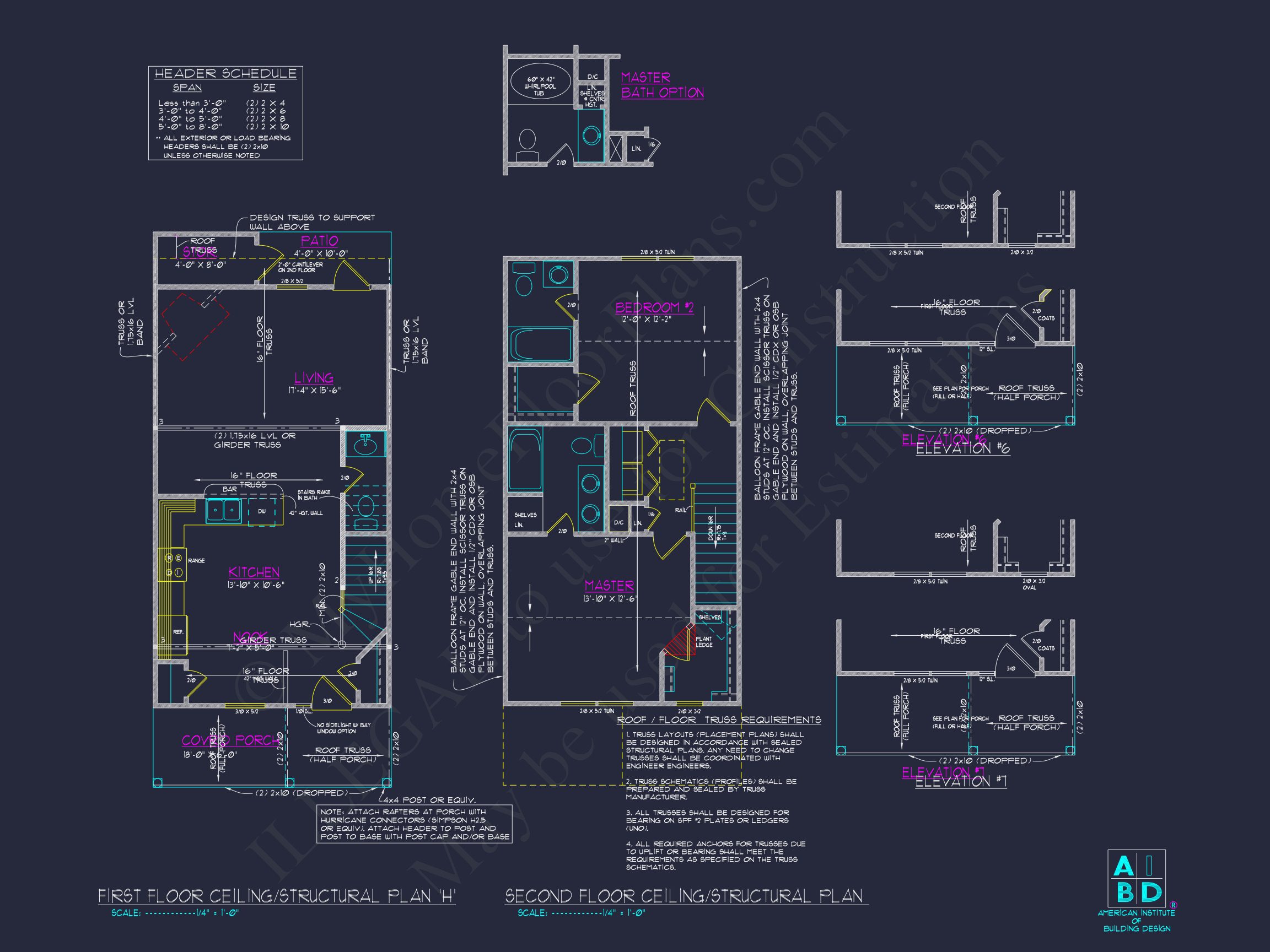 Classic 2-Bedroom house Plan with Detailed Floor Blueprint Designs