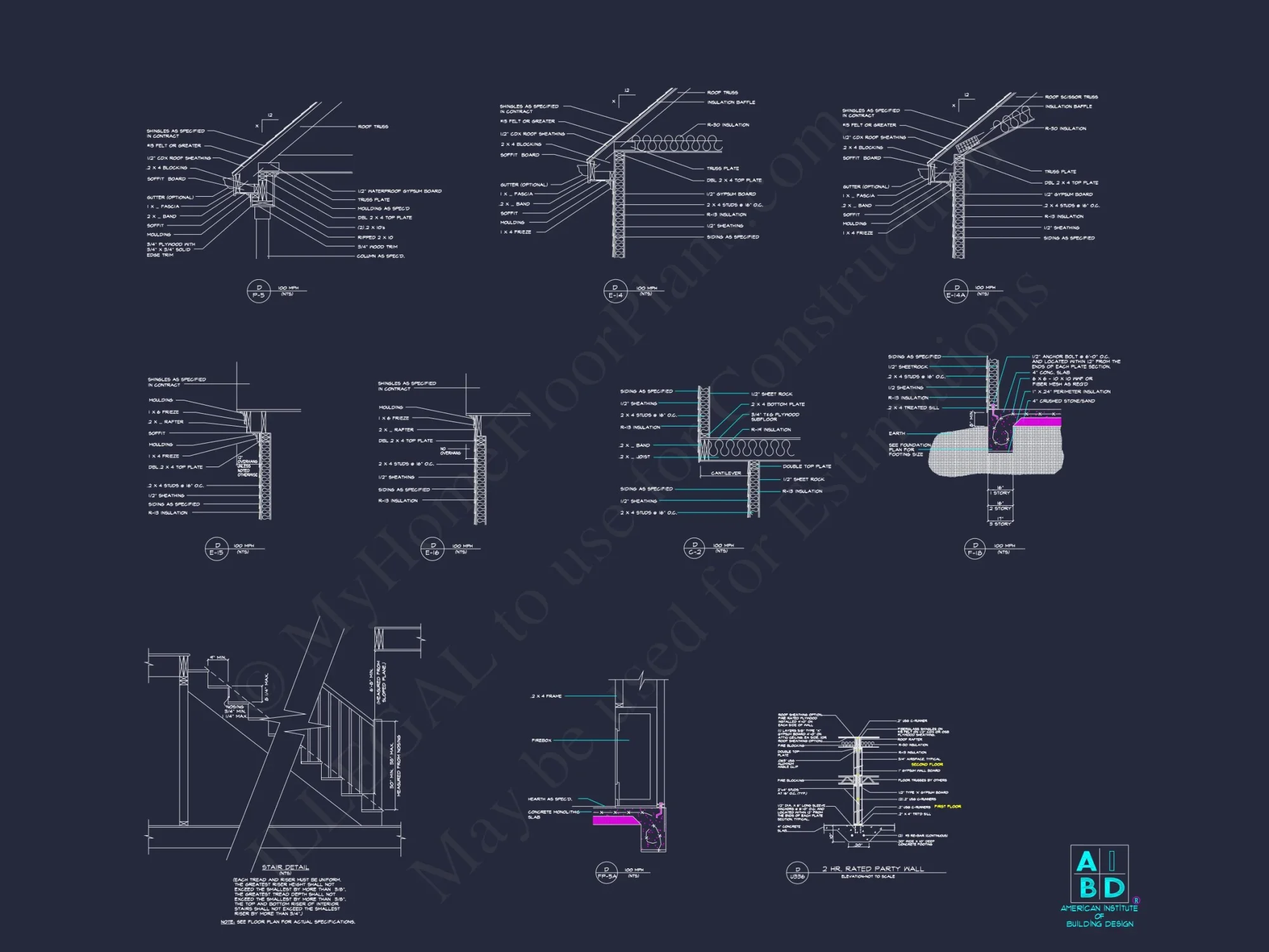Classic 2-Bedroom house Plan with Detailed Floor Blueprint Designs