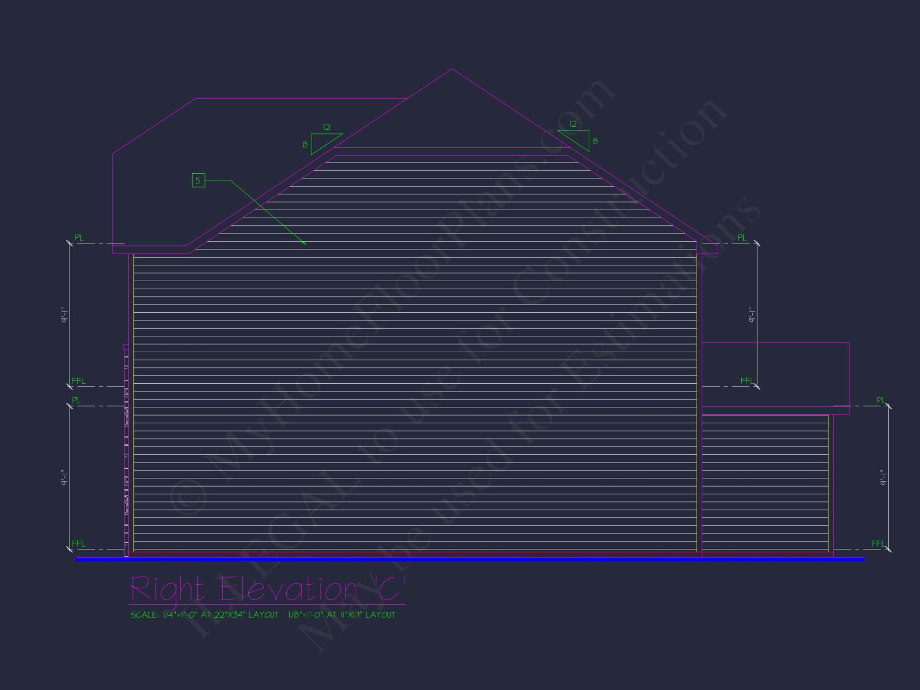 Classic 2-Story house Plan: 4 Beds, 2289 sq ft Blueprint