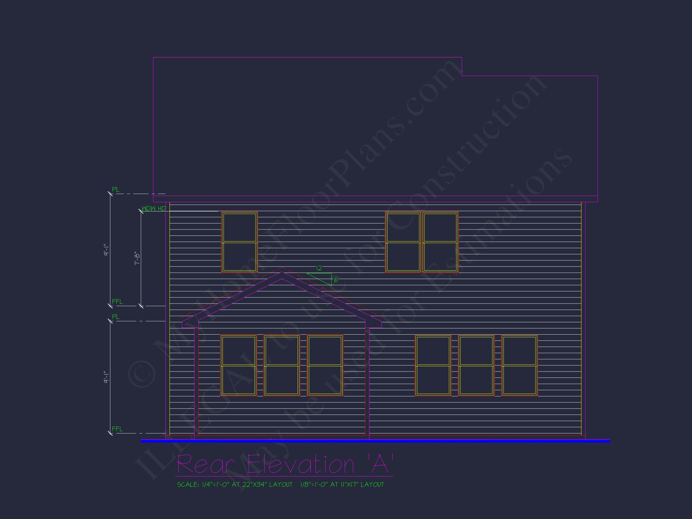 Classic 2-Story house Plan: 4 Beds,2289 sq ft Blueprint