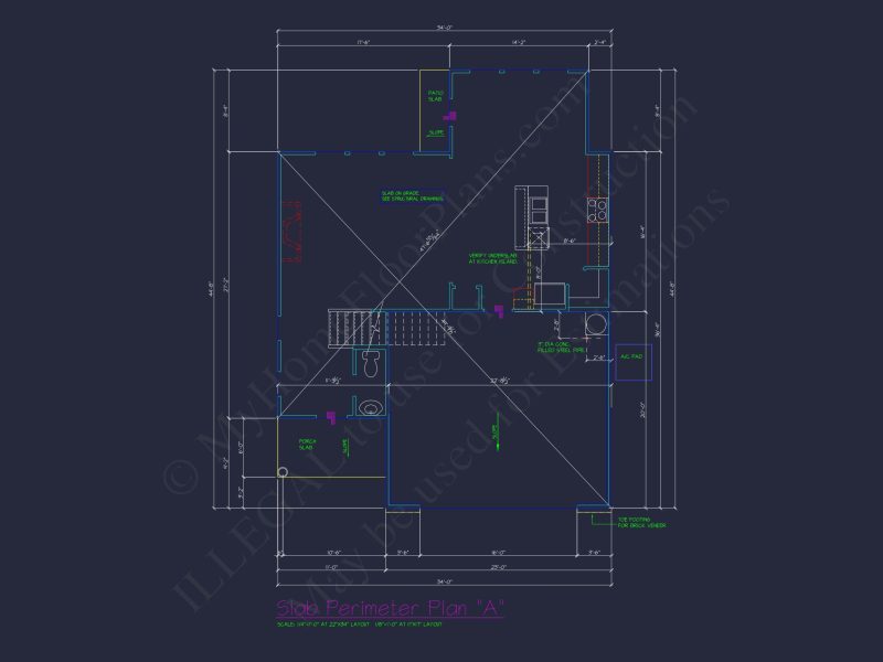 Classic 2-Story house Plan: 4 Beds, 2289 sq ft Blueprint