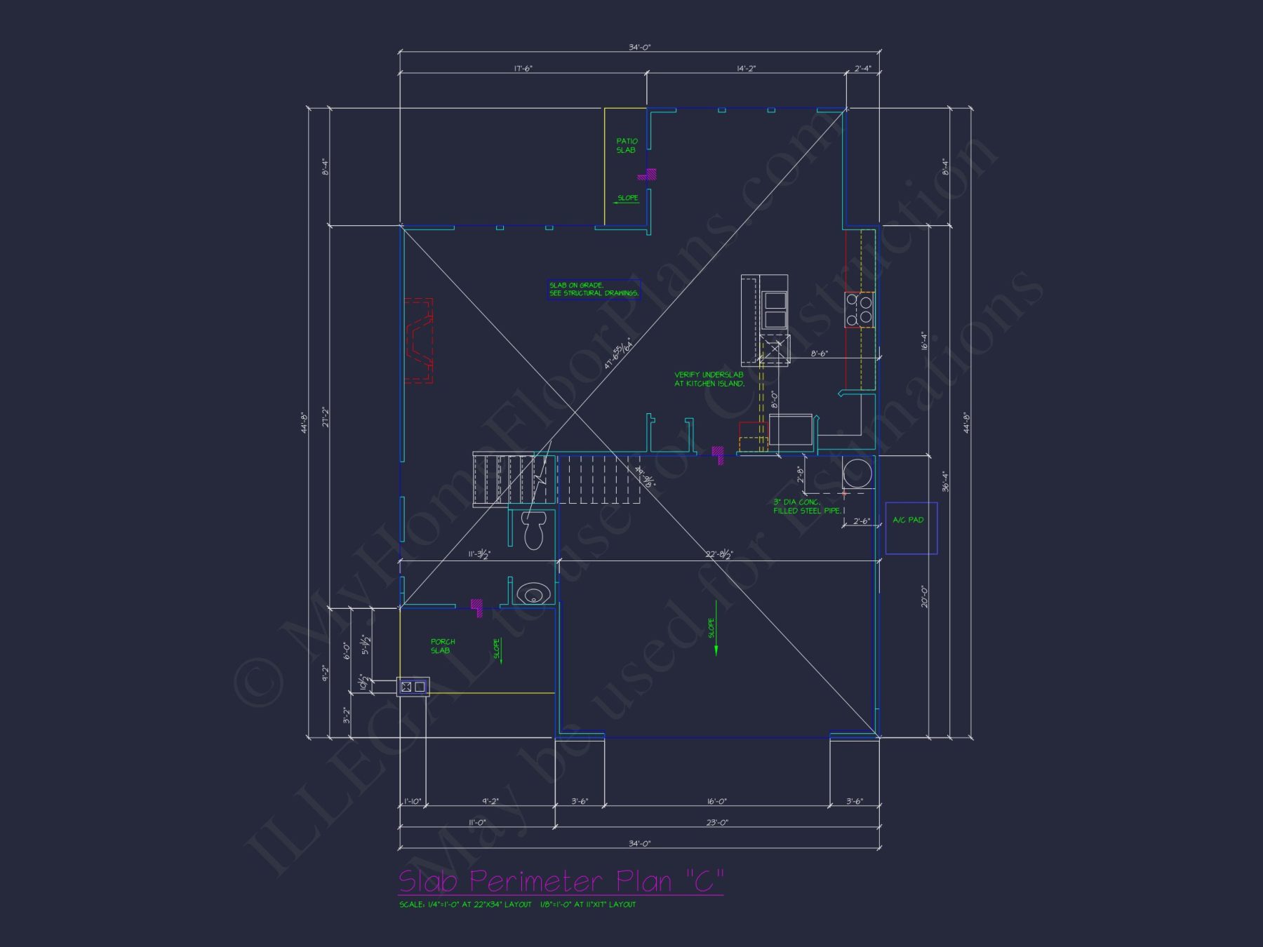 Classic 2-Story house Plan: 4 Beds, 2289 sq ft Blueprint