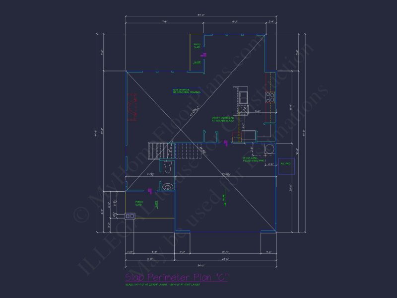 Classic 2-Story house Plan: 4 Beds, 2289 sq ft Blueprint