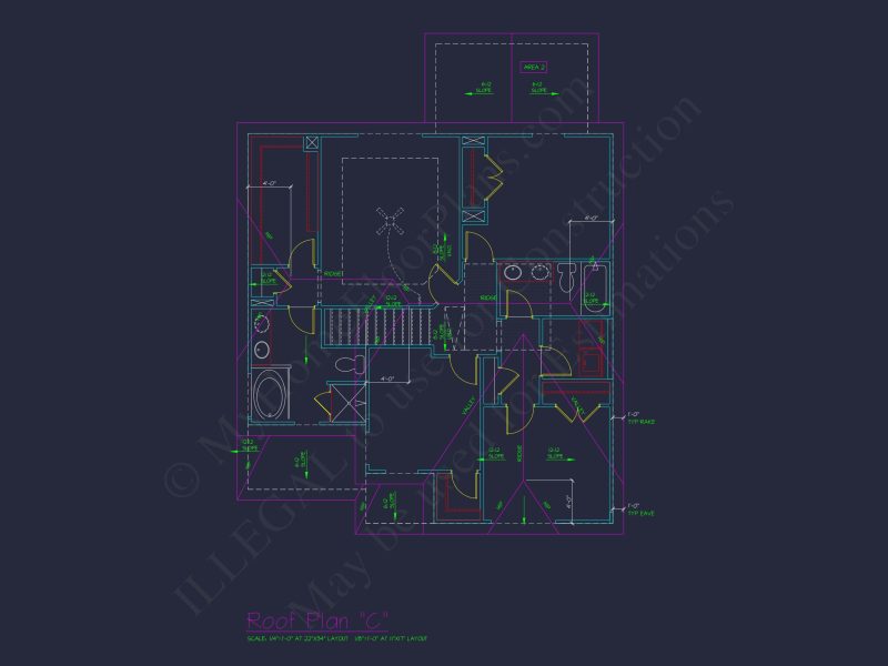 Classic 2-Story house Plan: 4 Beds, 2289 sq ft Blueprint