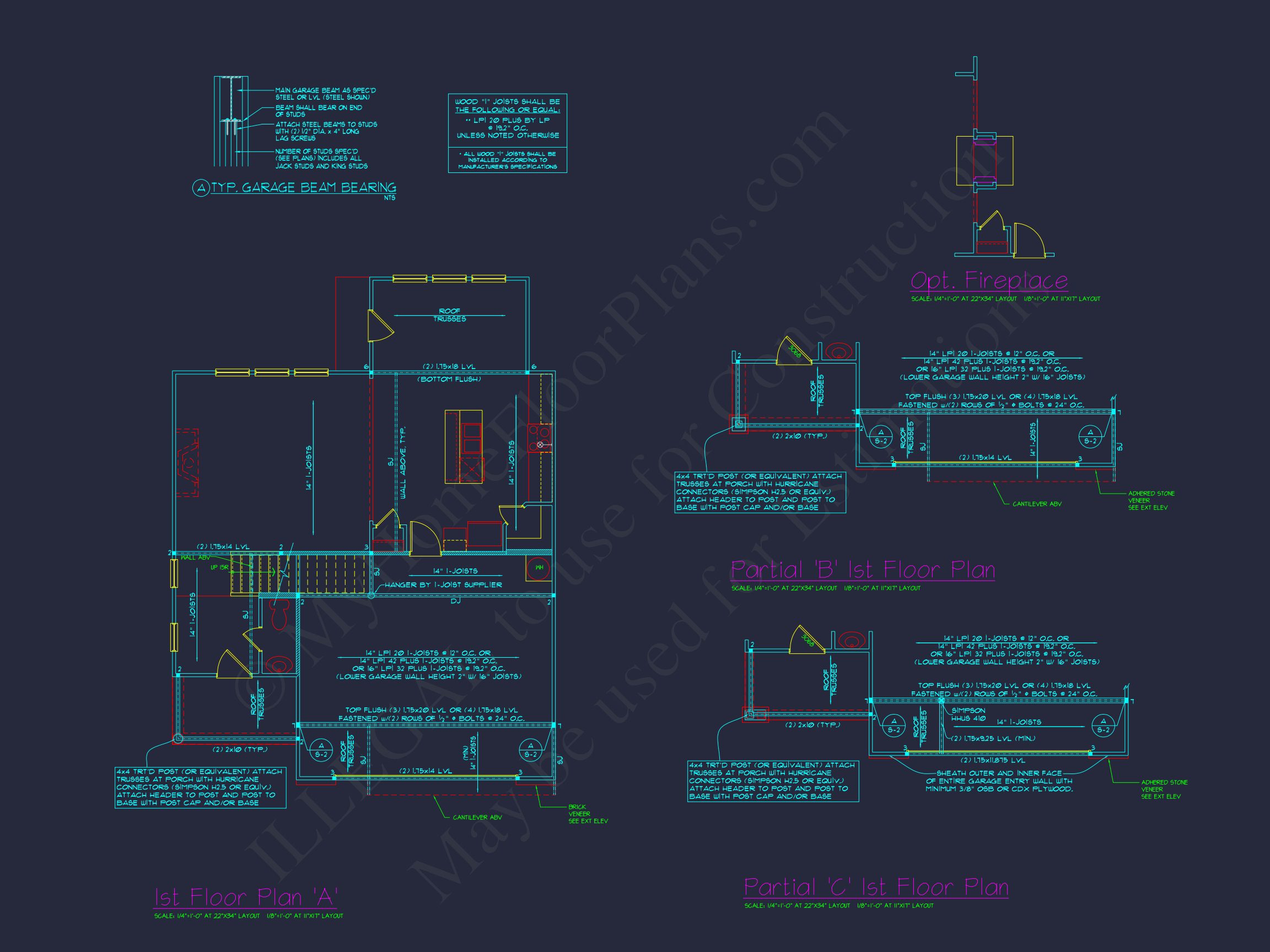 Classic 2-Story house Plan: 4 Beds,2289 sq ft Blueprint