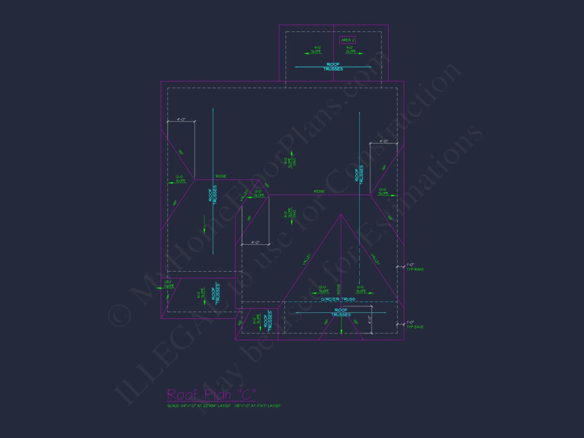 Classic 2-Story house Plan: 4 Beds, 2289 sq ft Blueprint