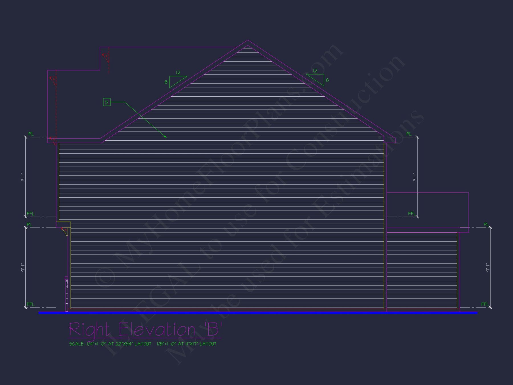 Classic 2-Story house Plan: 4 Beds, 2289 sq ft Blueprint