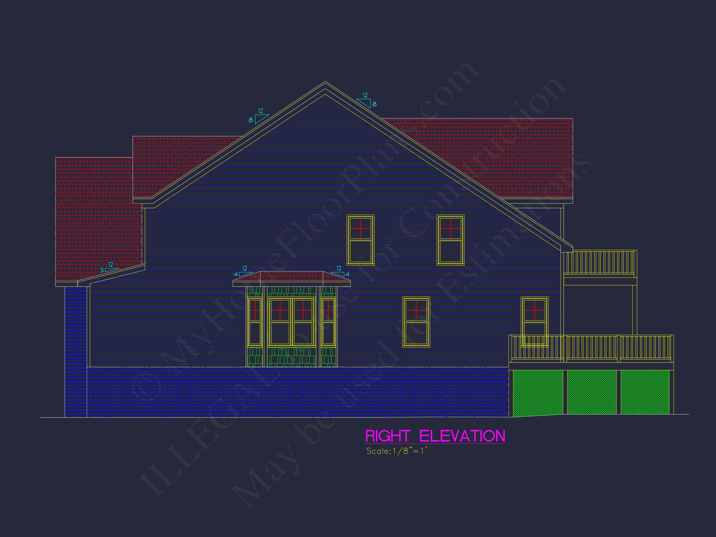 Classic 2-Story house Plan with CAD Designs and Bonus Spaces