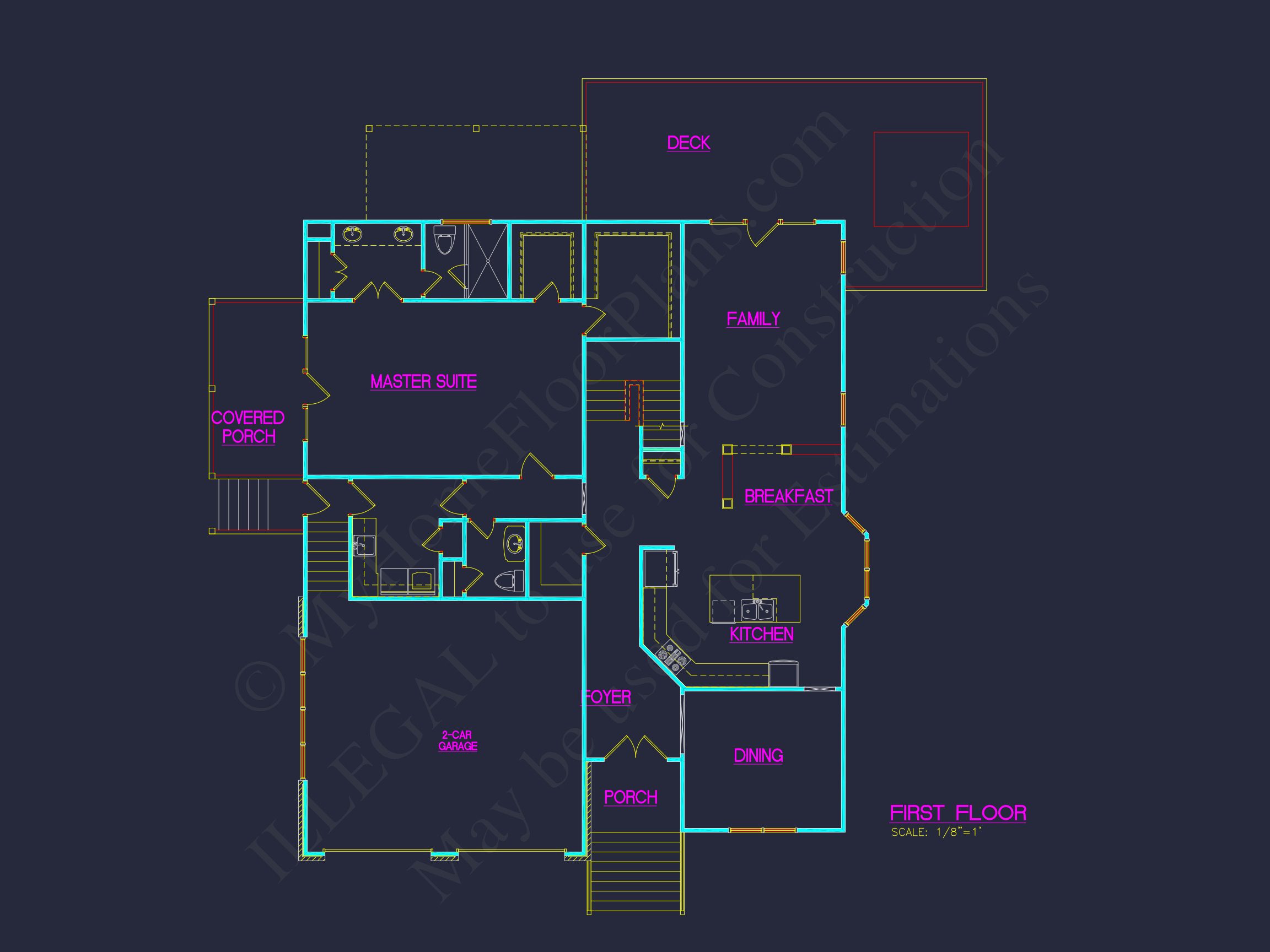 Classic 2-Story house Plan with CAD Designs and Bonus Spaces