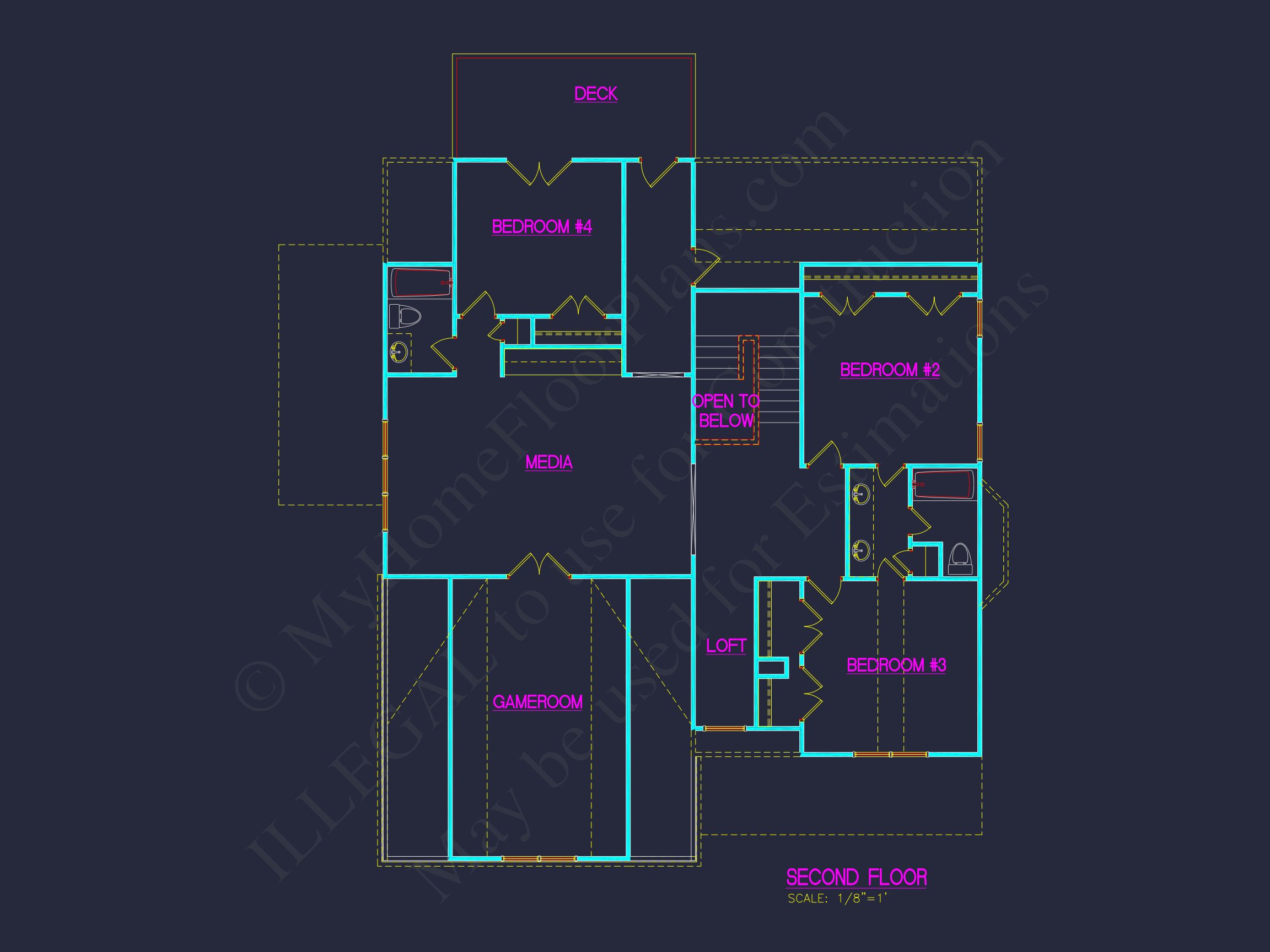 Classic 2-Story house Plan with CAD Designs and Bonus Spaces