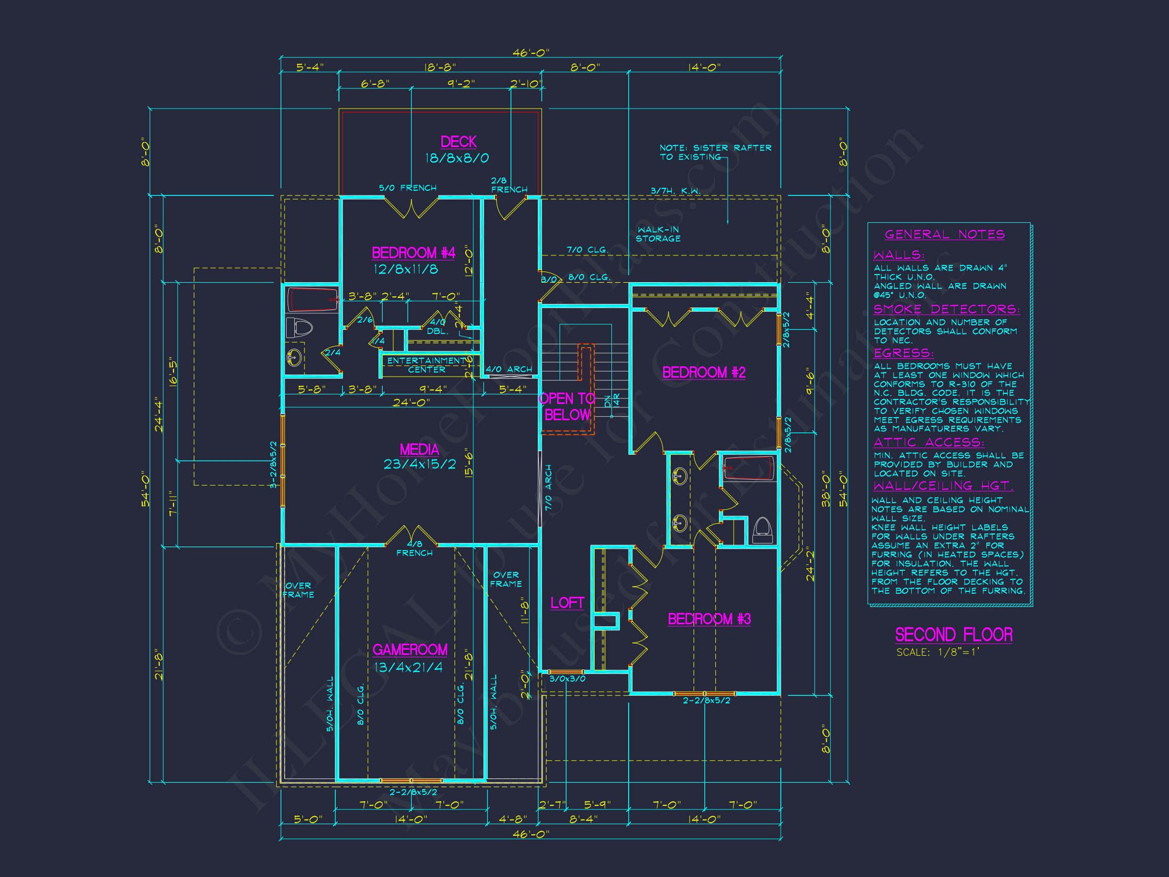 Classic 2-Story house Plan with CAD Designs and Bonus Spaces