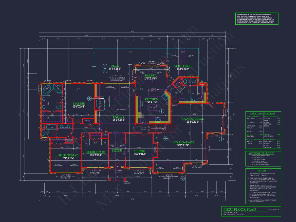 Classic 2182 Sq. Ft. house Plan with Open Floor Blueprint